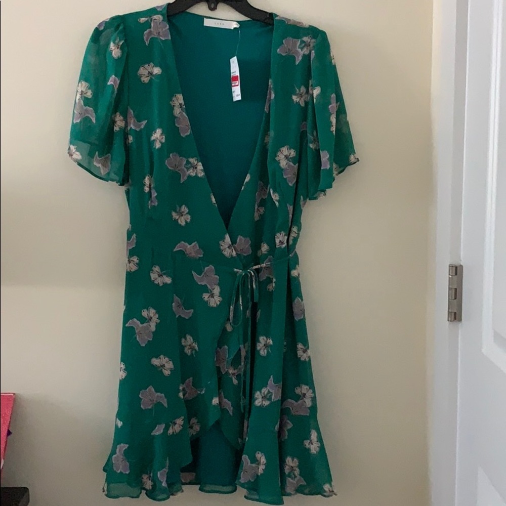 Beautiful Floral Wrap Dress